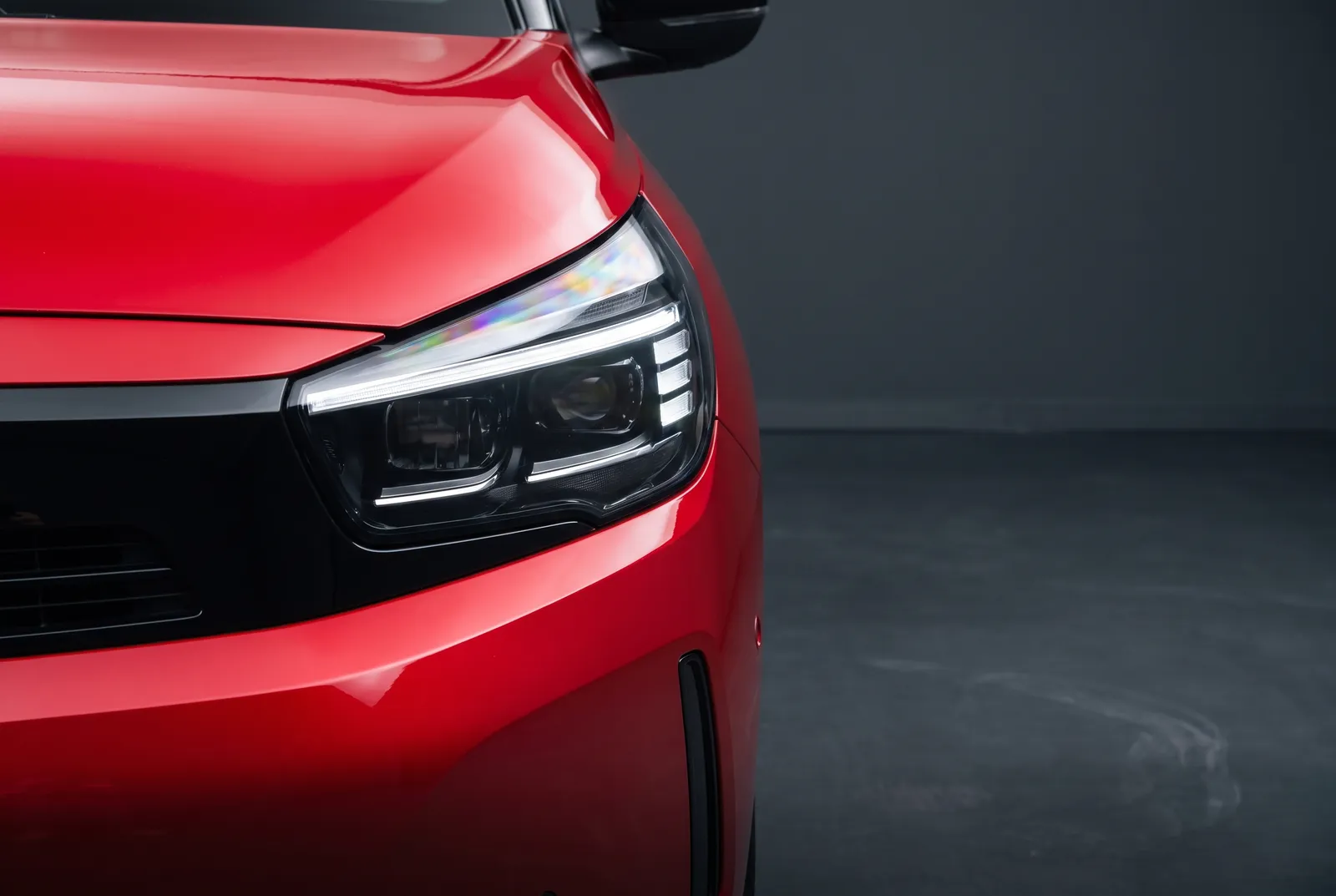 Detail van een Opel Corsa